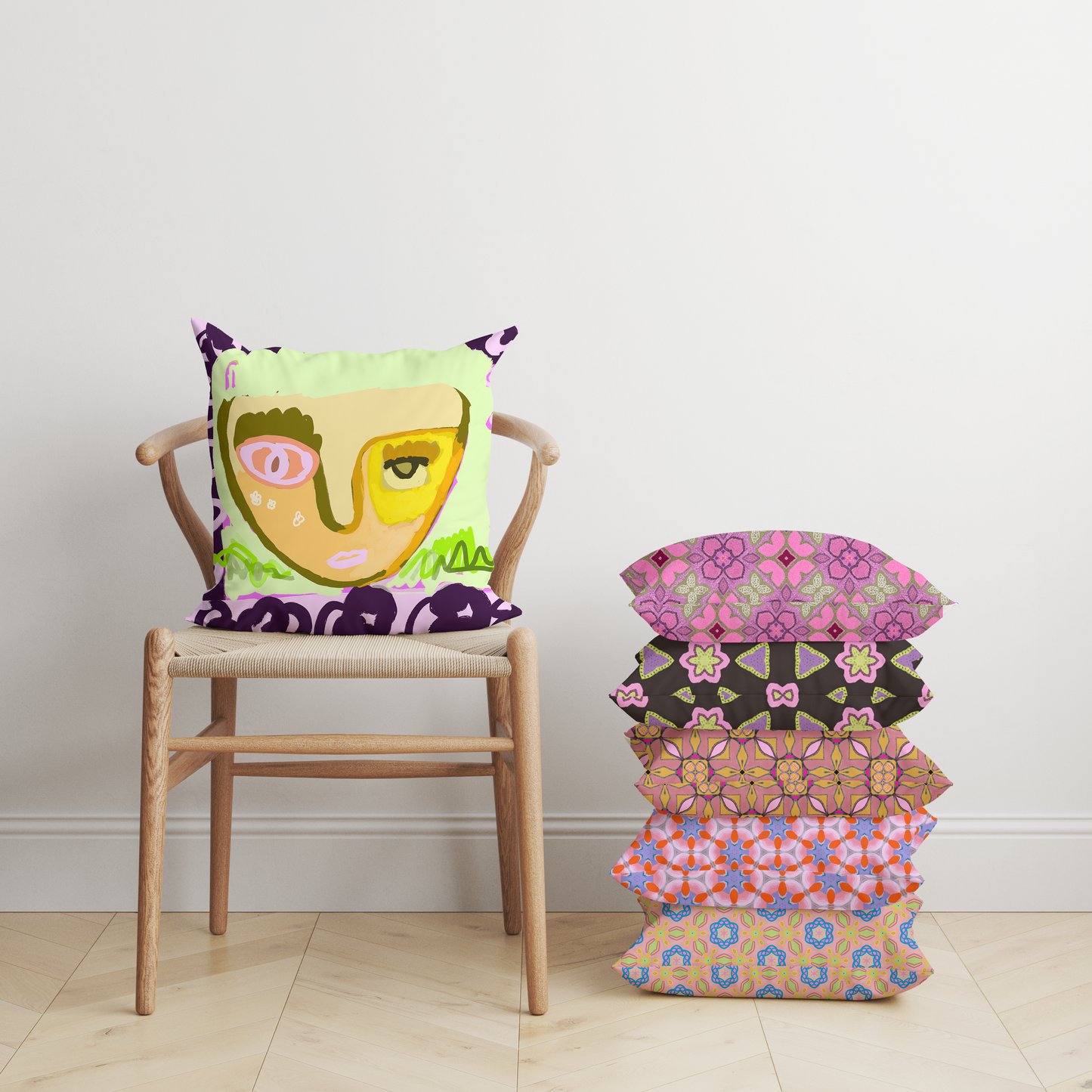 Less Talk, More Caffeine Mona Throw Pillow